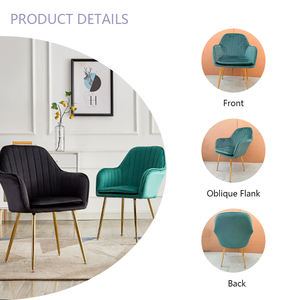 Usine <span class=keywords><strong>Pas</strong></span> <span class=keywords><strong>Cher</strong></span> Tissu Salle À Manger Velours Cuisine Restaurant Salle À Manger Chaises Doux et Durable Chaise De Loisirs - Product Image 3