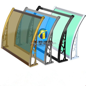 Polycarbonate solid/hollow sheet <strong>window</strong> awnings/outdoor canopy <strong>plastic</strong>/aluminium brackets - Product Image 2