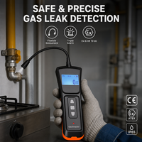 Détecteur de fuite de gaz combustible portable, détecteur de méthane et de propane naturel avec sonde flexible, écran LCD, prix d'usine