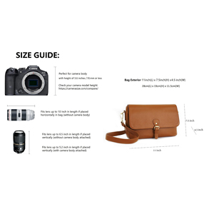 Fashion Style DSLR Mirrorless <b>Camera</b> Purse <b>Bag</b> <b>Small</b> Leather Shoulder Crossbody Messenger Travel <b>Bag</b> for Photographers Women - Product Image 4
