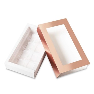 Factory Direct Sale Custom Size Chocolate Box <b>Window</b> Box Gift Packaging Drawer Box With PVC Lining - Product Image 1