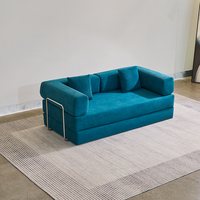 Canapé modulaire compressé en velours côtelé, mousse haute résilience, canapé sectionnel sans assemblage pour petit espace, salon, appartement