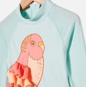 Design personalizzato bambino Fitness <span class=keywords><strong>Bikini</strong></span> ragazza costume intero Sexy riciclo Beachwear Sport attivo Plus Size Cover up reversibile OEM - Product Image 2