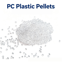 Granulés PC pétrochimiques HC-31RT bleus transparents, MFR 10, contenant un agent de démoulage, qualité pour moulage par soufflage et extrusion