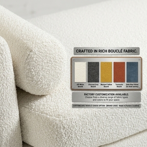 Ottoman moderne en tissu bouclé capitonné OEM, <span class=keywords><strong>banc</strong></span> rectangulaire <span class=keywords><strong>de</strong></span> 138 cm, repose-pieds multifonctionnel, tabouret pour la maison, <span class=keywords><strong>chambre</strong></span> à coucher, appartement - Product Image 3