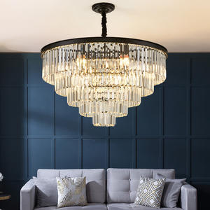 Offre Spéciale restaurant hôtel moderne or gâteau rond forme grand luxe k9 lustre en cristal - Product Image 1