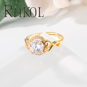 Rakol Rp2045 Thời Trang Trang Sức Tuyên Bố Kim Cương Nhẫn Vàng 18K Cổ Điển Vài Kim Cương Nhẫn Trang Sức Phụ Nữ - Product Image 2
