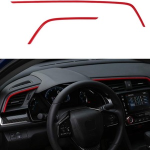 Panneaux de garniture intérieure en fibre de carbone pour Honda Civic 2016-2021, aérateurs de console centrale, modification automobile - Product Image 2