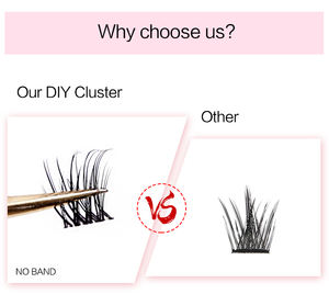 Sin banda <span class=keywords><strong>de</strong></span> pestañas Segmento <span class=keywords><strong>de</strong></span> grupo Pestañas <span class=keywords><strong>de</strong></span> grupo privadas al por mayor con logotipo personal - Product Image 6