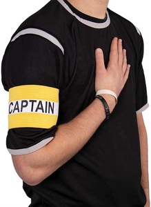 Hot Selling anpassbare elastische Captain Armband Wieder verwendbare Polyester Gummi Handgelenks tütze für Fitness studio und Fußball Made in China - Product Image 5