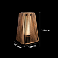 Rotin lumière solaire extérieur Patio jardin arrière-cour LED solaire alimenté éclairage de pont noël rétro osier verre pelouse éclairage