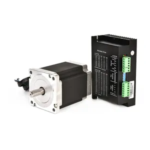 nema 34 opened loop stepper motor 128mm length 10N.m troque 2 phase hybrid nema 34 stepper motor kit for cnc 3d printer