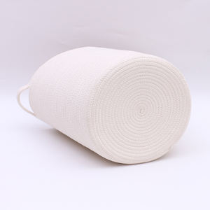 Haute Qualité Blanc Résistant à La Saleté Coton Fil Rond Débris Grand Seau De Rangement Panier De Rangement De Jouets - Product Image 5