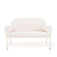 Hotel Terrasse Garten Balkon Outdoor Wassertropfenresistenter Streifen Acryl Polyester Olefin Stoff Metall Stahl Bank Couch Sofa