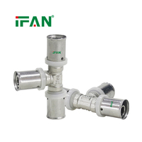 Raccords de plomberie IFAN pour tuyaux PEX, raccord multicouche 1/2-1 pouce, raccord à sertir en laiton pour tuyau PEX