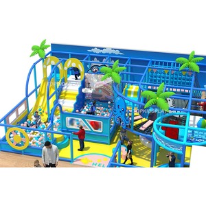 Blue Ocean Theme Kids Wholesale Indoor Playground Equipment With Soft Play <strong>Ball</strong> Pool Slide - Product Image 2