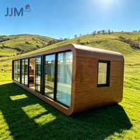 JJM Casa Contenedor Modular Prefabricada de 1-2 Pisos, Diseño Cápsula Espacial Apple Cabin, 20ft 40ft, Hotel, Supermercado, Diseño Moderno de Lujo