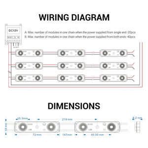 Módulo LED Impermeable IP67 de 2835 con Gran Ángulo de Visión para Letras 3D y Cajas de Luz, DC12V 24V - Product Image 5