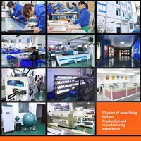 Écran d'affichage circulaire sans bordure avec film UV souple pour magasin de téléphonie mobile, enseigne/logo, boîte lumineuse pour panneau publicitaire intérieur LED