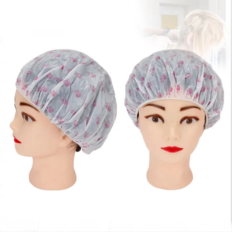 Professional Waterproof Shower Cap Thicken Bath Hat Bathing Cap for Women Color Random