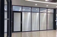 Cloison mobile en verre sur rail de plafond, cadre en aluminium, insonorisée, acoustique, pliable, séparateur de pièce, verre trempé, bureau, salle de sport