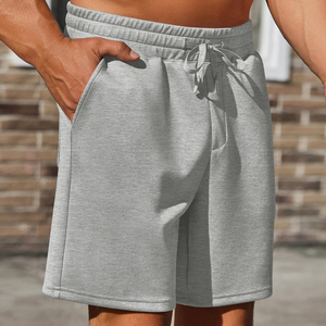 กางเกงขาสั้นลำลองผู้ชายคุณภาพสูง เอวกลาง แห้งเร็ว ผ้าฟลีซ ขายส่ง ผ้าฝ้ายเนื้อนุ่ม กางเกงขาสั้นรัดเชือกสำหรับฤดูร้อน - Product Image 2
