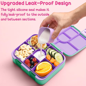Lonchera Infantil Personalizada Estilo Bento con Tapa de Plástico Ecológica, Libre de BPA, Apta para <span class=keywords><strong>Microondas</strong></span>, Contenedor de Alimentos para el Regreso a Clases - Product Image 5
