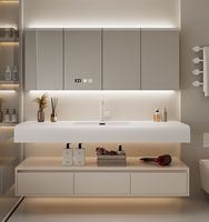 2023 Offres Spéciales Salle de bain WC armoire de toilette flottant vanité lavabo unités