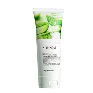 Oem Odm Zhenmei Natuurlijke Plantaardige Aminozuur Zachte Foam Diepe Huid Gezichtsreiniging Wassen Aloë Vera Essentie Gezichtsreiniger