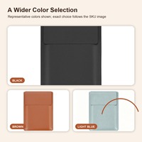 Housse pliable pour ordinateur portable en PU avec support et tapis de souris, sacoche d'ordinateur multicolore avec pochette d'alimentation en option