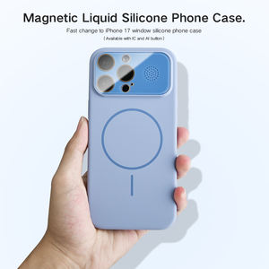 2025 gran oferta totalmente envuelto actualización instantánea Real líquido silicona fuerte imán teléfono caso para iPhone 16 17 Pro Max - Product Image 2