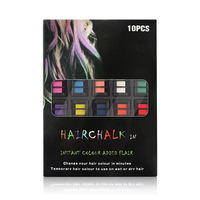 10 couleurs de craie capillaire temporaire aux herbes naturelles, marqueur pour cheveux, Halloween, fête d'anniversaire, cosplay, peigne à craie pour cheveux, cadeau pour enfants et adultes, résistant à l'eau et à la chaleur