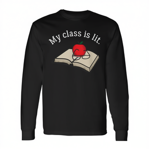 Camiseta de manga larga para profesores de inglés, diseño Class Is Lit para educadores - Product Image 2