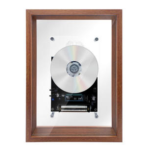 Transparent Wooden <b>Frame</b> <b>CD</b> Player with BT Built in Battery Digital <b>Display</b> Artistic Desktop Decor Music Player for Home Office - Product Image 1