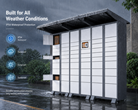 Boîte à colis intelligente avec code QR, armoire de livraison extérieure étanche pour zone résidentielle, casier de livraison 24h/24 et 7j/7 avec récupération autonome