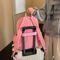 Sac à dos en nylon pour femmes, léger, décontracté, multi-poches, pour les voyages, l'école, l'usage quotidien en plein air