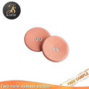 Nút áo kim loại đồng thau tròn mặt phẳng <span class=keywords><strong>2</strong></span> lỗ dành cho nhà bán lẻ quần áo - Product Image 2