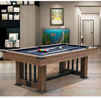 Table de billard 3-en-1 de luxe pour usage commercial et domestique, 7FT, 8FT, 9FT, en cuir et MDF, pour dîner, ping-pong et billard 9 boules - Direct Usine Chine