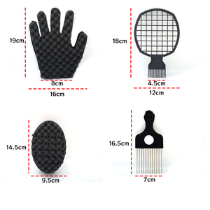 Set di 4 Pettini <span class=keywords><strong>Afro</strong></span> in Metallo con <span class=keywords><strong>Spugna</strong></span> per <span class=keywords><strong>Capelli</strong></span>, Spazzola per Uomini di Colore, Arricciacapelli - Product Image 4