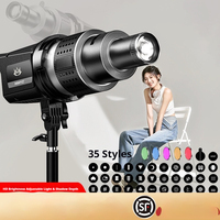 MM-06 Pro Accessoire de projecteur de studio photo à monture Bowens, 5 filtres de couleur, 35 gobos, snoot optique conique pour Godox JINBEI