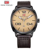 Montre-bracelet à quartz pour homme avec date, calendrier, bracelet en cuir, montre analogique pour homme, étanche au quotidien, sport, affaires