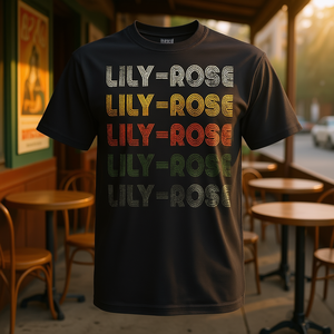 T-shirt promotionnel Love Heart Grunge Vintage Lily-Rose, style rétro - Product Image 3