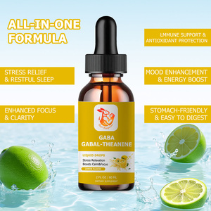 GABA L-Theanine <b>Liquid</b> Drops with Ashwagandha Magnesium Glycinate Lemon Flavor for Calm Focus Mental Clarity Fast Absorption - Product Image 5