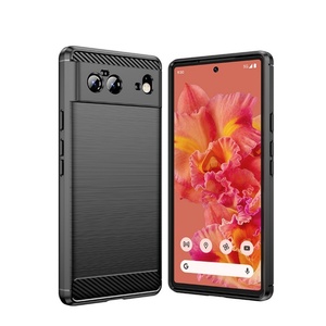 Funda de teléfono de fibra de carbono para Pixlel 6 Contraportada Funda móvil Tpu suave para Google Pixel 6 Pro - Product Image 3