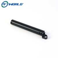 Pièces usinées CNC sur mesure en POM noir, axe de liaison usiné sans centre, trou radial à œillet, usinage de précision OEM