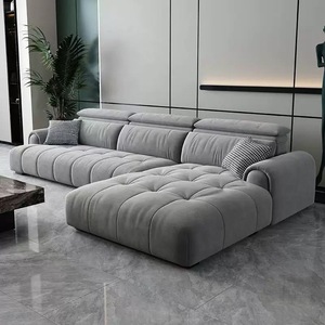 Nuevo sofá de tela estilo crema, sofá grande y pequeño para el hogar, sofá de terciopelo cepillado de fila recta, sofá noble tipo concubina. - Product Image 3