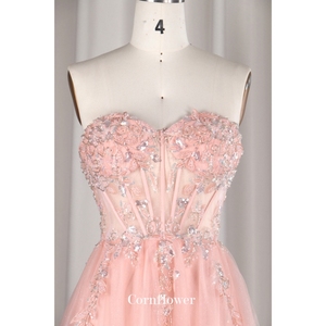 Robe de soirée longue moderne Aline <span class=keywords><strong>sexy</strong></span>, sans manches, style corset, dos nu, bretelles croisées, avec sequins et perles - Product Image 4