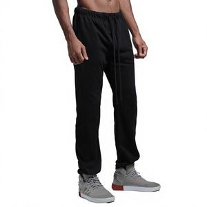 High Quality Best Seller Cotton Men ESSENTIAL Straight Cuffed Heavyweight Breathable Pants 3D Flocking Printing <b>Letters</b> <b>Light</b> - Product Image 3