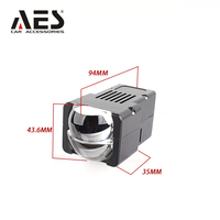 AES 1.5 pouces matrice Laser Led projecteur phare 5500k avec luminosité automatique coupure plate 35W 48W carré bleu lentille