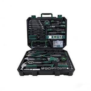 Kit d'outils complet pour la maison : boîte à outils de réparation pour électricien, charpentier et travaux du bois - Product Image 1